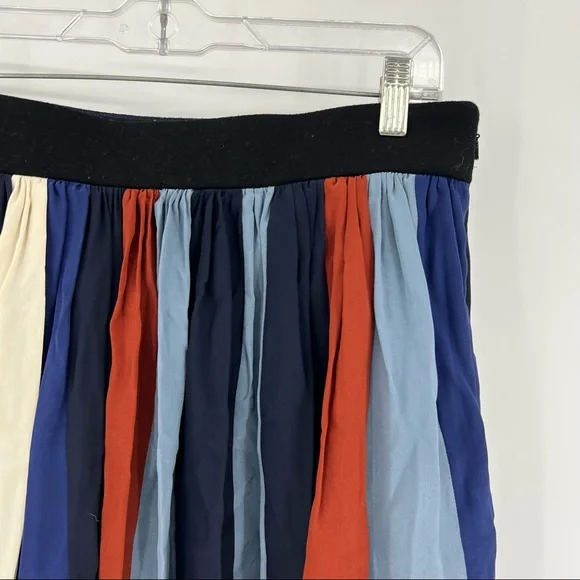 Chloe Striped Wool Pleated Silk Striped Skirt 36 - Picture 3 of 11